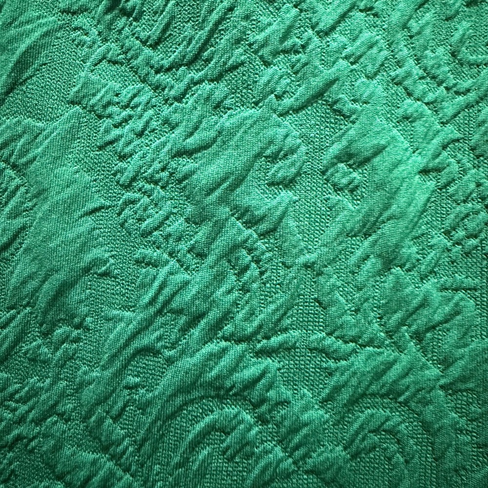 #124 Crown & Ivy Textured Top Womens Medium Green PTP: 20-21 Puff Sleeve - Picture 3 of 8